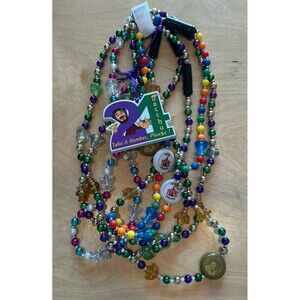Asst color Light Up Mardi Gras Beads 6 Bead Bundle  New Orleans Parades